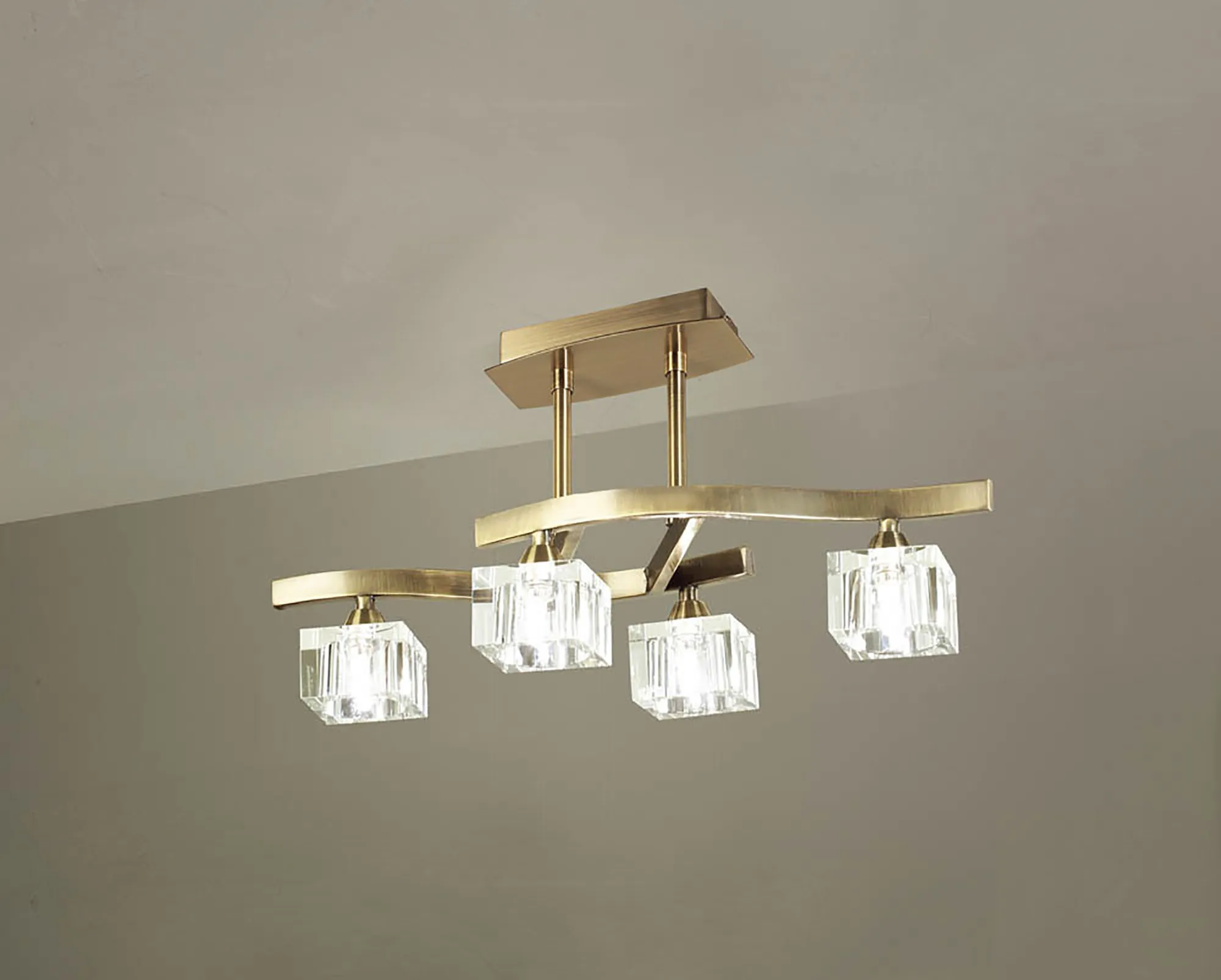 Cuadrax Antique Brass Ceiling Lights Mantra Semi Flush Fittings Cuadrax Antique Brass Ceiling Lights Mantra Semi Flush Fittings